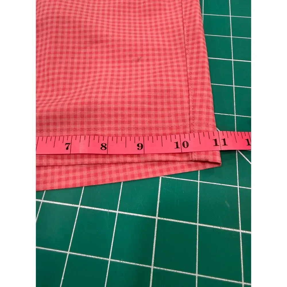 Peter Millar Golf Shorts Pink Gingham Performance Stretch Flat Front Men's Sz 33